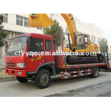 Máquina de construcción de cama plana remolque cama plana camión de transporte